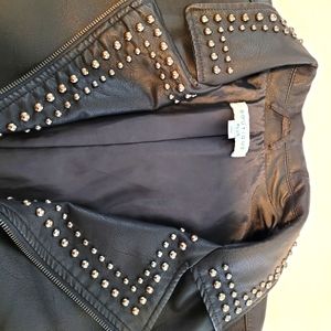 Women's 1X Black Fake Letter Jacket New W Tag